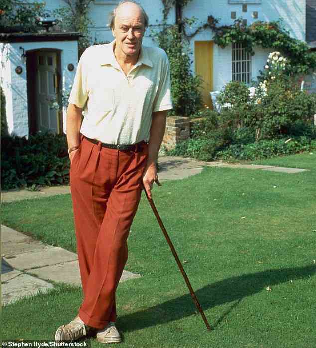 During her speech Camilla wadded in on the debate surrounding author Roald Dahl's (pictured) sensitivity rewrite