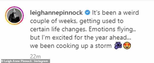 Gesang: Leigh-Anne gab auf Instagram zu, dass sie emotional war, als sie letzten Monat ins Aufnahmestudio ging, um ihre Solokarriere zu beginnen