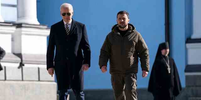 US-Präsident Joe Biden hat am Montag einen unangekündigten Besuch in der Ukraine abgestattet.