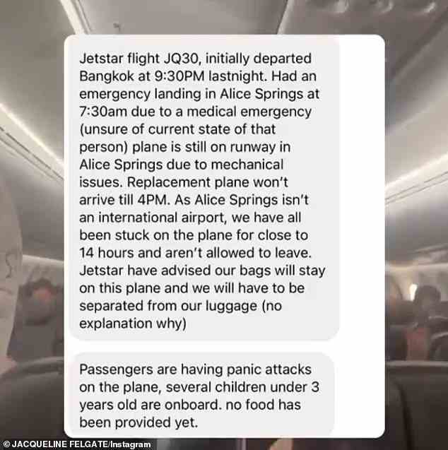 Ein verzweifelter Post auf Instagram enthüllte die Notlage der gestrandeten Jetstar-Passagiere