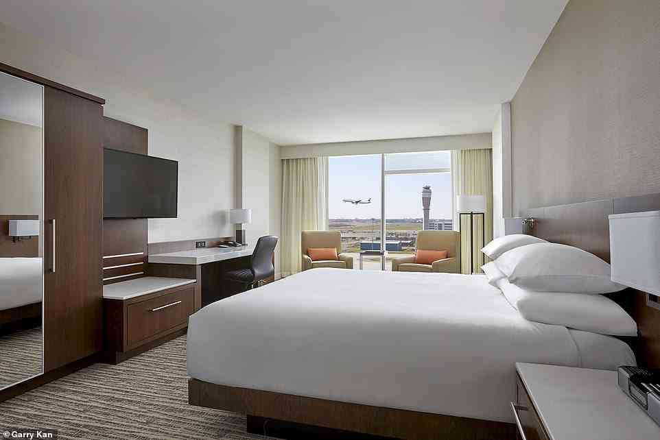 One guest described their room at Calgary Airport Marriott In-Terminal Hotel as a 'plane spotter’s dream come true'