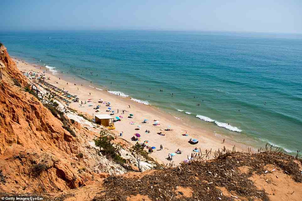 Boasting 'red cliffs that seem to go on forever', Praia da Falesia in Portugal’s Algarve region ranks sixth overall and second on the European list