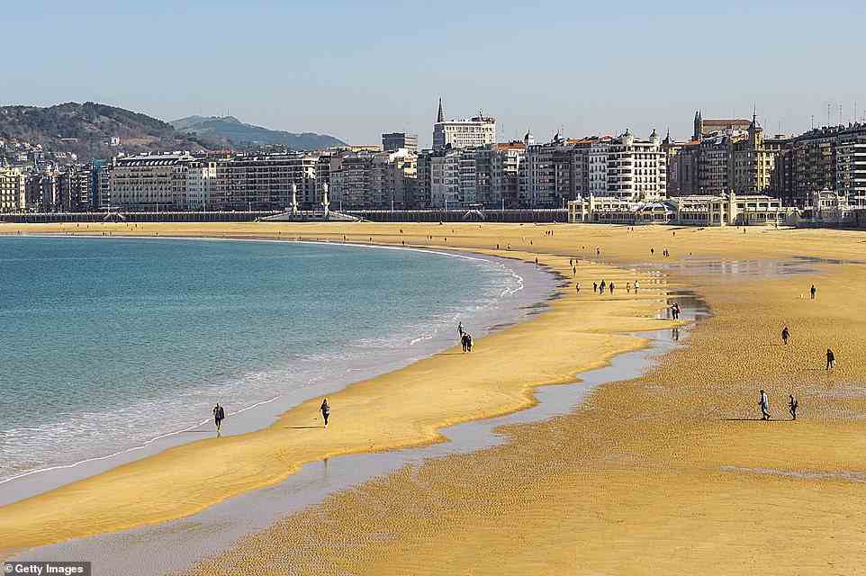 The ‘breathtaking’ La Concha Beach in San Sebastian, Spain, is fourth in the European ranking