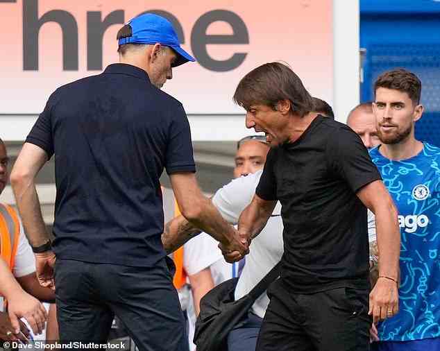 Beim Aufeinandertreffen von Tottenham und Chelsea im August kam es zum Aufeinandertreffen von Antonio Conte (r) und Thomas Tuchel (l).