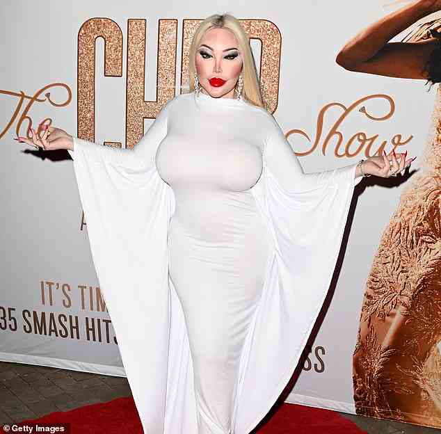 Jessica Alves, 39, told MailOnline she would still consider having a womb transplant to fulfill her dream of becoming a mother, she is pictured here at The Cher Show at the New Wimbledon Theatre in Southwest London on January 31