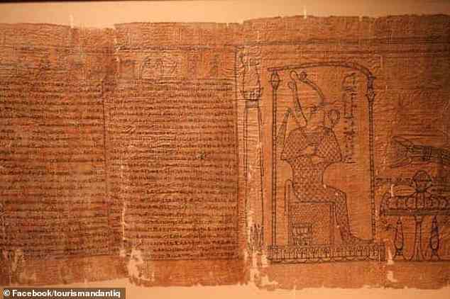 Archäologen haben die ersten Bilder eines Totenbuchs geteilt, das erstmals im März 2022 gefunden wurde. Es zeigt Bilder des Gottes der Unterwelt, Osiris