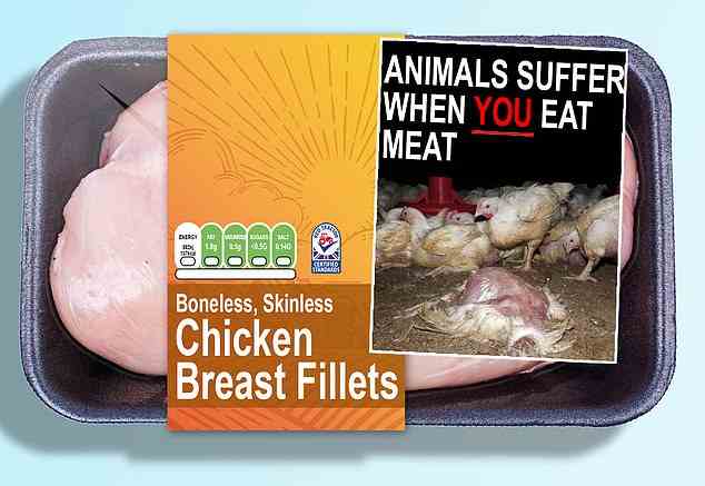 Wissenschaftler wollen in Supermärkten zigarettenartige Aufkleber auf Fleischpackungen kleben, um die Käufer zu beschämen