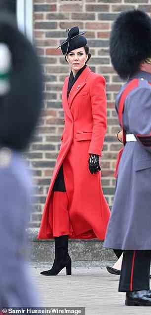 The Princess was in good spirits as she attended the parade in Windsor earlier this morning