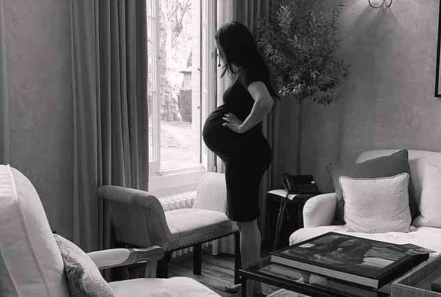 A heavily pregnant Meghan is seen in Frogmore Cottage in this screenshot from the couple's Netflix documentary