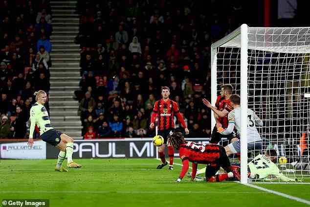 Haaland trifft gegen Bournemouth und macht ihn zum höchsten Torschützen aller Zeiten in einer einzigen Premier League-Saison