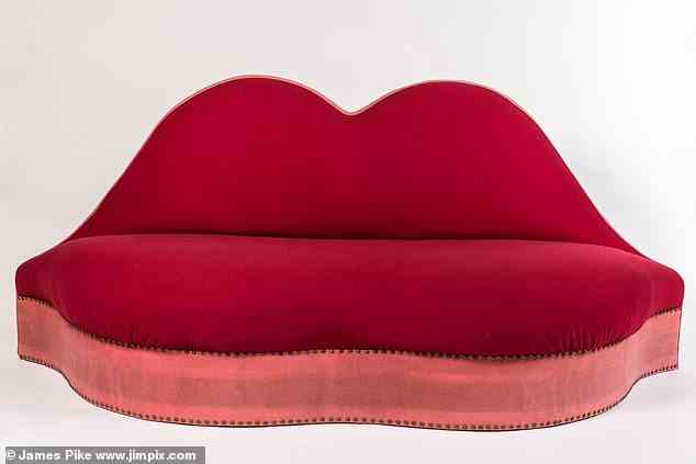 Das Lippensofa von Mae West – geformt wie die Lippen der Schauspielerin – ist nicht billig.  Der niedrigste scheint bei Litfad 1.514 £ zu sein, während 1stdibs einen für den surrealen Preis von 239.225 £ verkauft