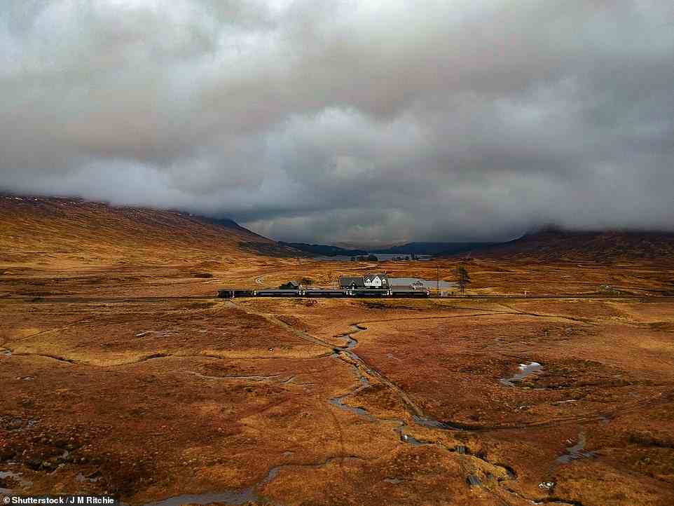 Corrour, above, claims the record for highest UK railway station thanks to being 1,338ft (408m) above sea level