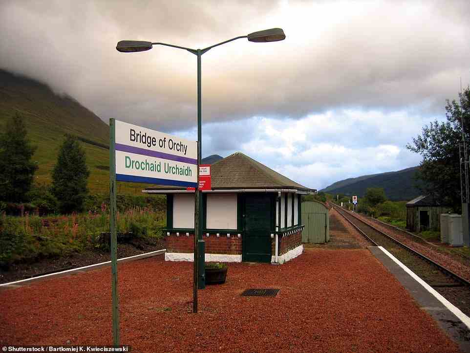 The Bridge of Orchy is a stop on the West Highland Line that comes after the Allt Kinglass Viaduct