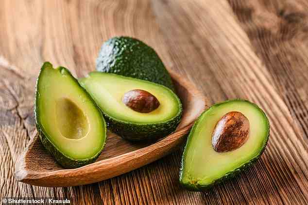 'Green foods such as avocado and olive oil are rich in monounsaturated fats that have anti-inflammatory properties,' says Mr Hobson