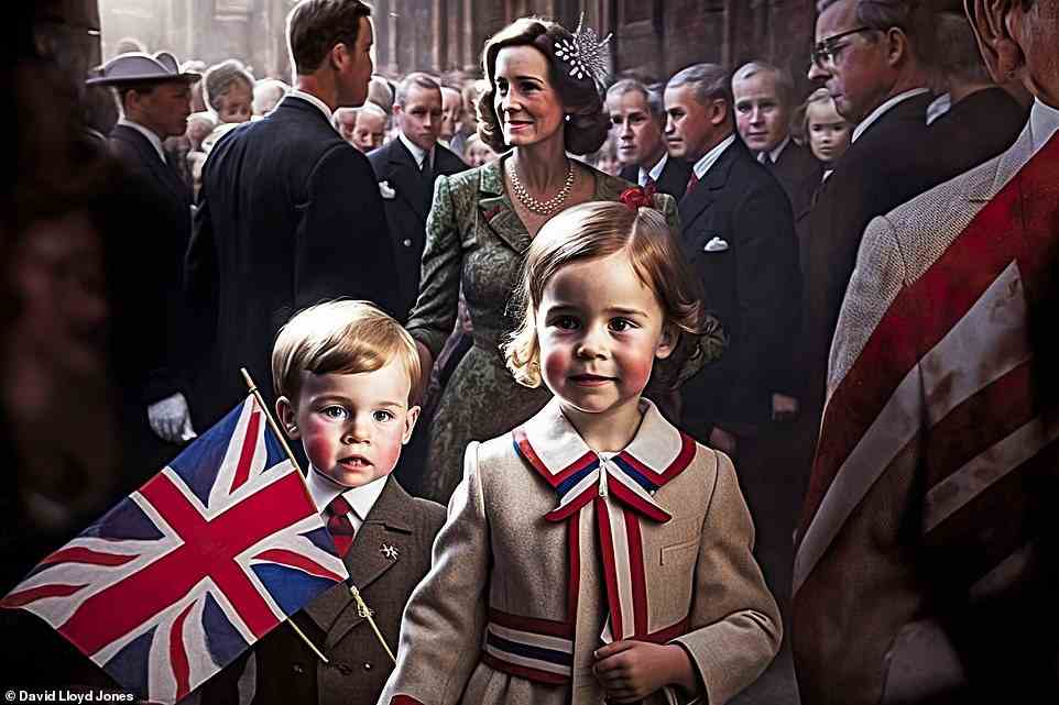 Royal cherubs wave a Union flag inside Westminster Abbey. But there is plenty wrong with this image, can you see what?