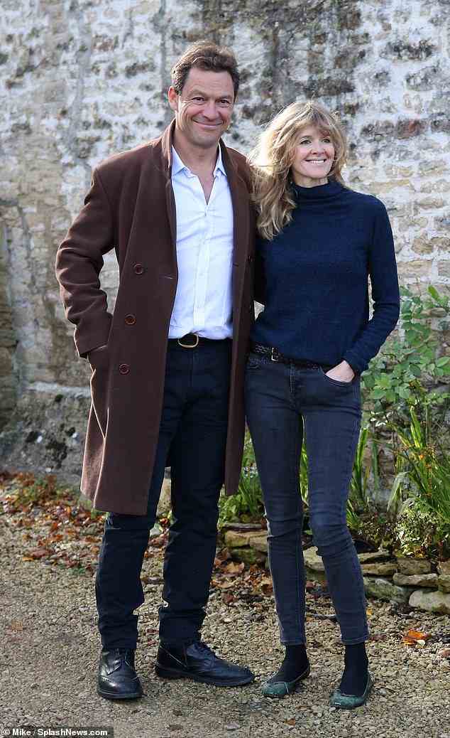 West remains married to Catherine Fitzgerald after the pair put on a bizarre show of solidarity outside their home in The Cotswolds following the release of the photos of The Affair actor with James