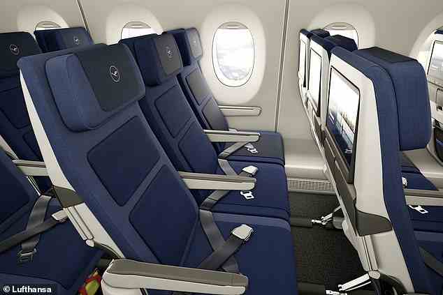 Die neuen Economy-Sitze verfügen über Tablet-Halter und USB-Anschlüsse.  Außerdem können Passagiere einen freien Sitzplatz neben sich buchen