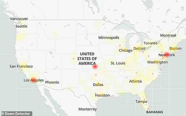 Ausfall: In den USA wurden Probleme in Großstädten wie New York und Los Angeles gemeldet