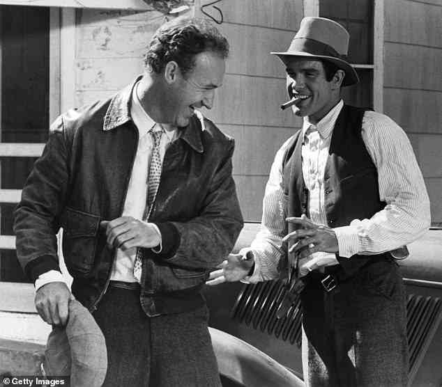 His breakout role came in 1967 - when he was cast in Bonnie and Clyde (seen with Warren Beatty), which earned him an Oscar nomination for Best Supporting Actor and skyrocketed him into the spotlight