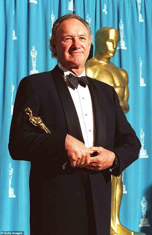 Gene (seen in 1993) starred in more than 90 movies and TV shows and earning two Academy Awards and four Golden Globes throughout his vast, decades-long career