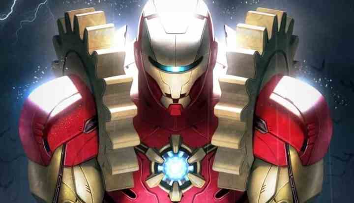 Iron Man 2020 posiert in einem Marvel-Comic.