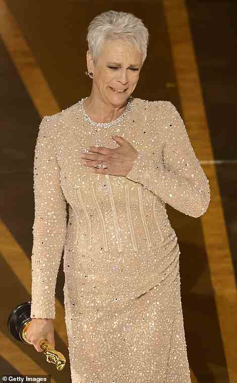 Sweet: Jamie Lee Curtis got emotional while talking about her legendary actor parents