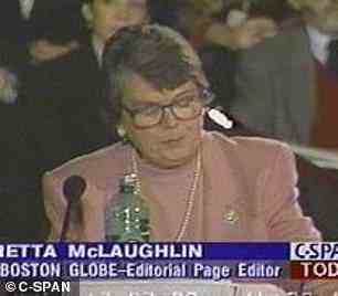 Im wirklichen Leben: Sie porträtiert die echte Reporterin Loretta (im Bild), die später Redakteurin der redaktionellen Seiten des Boston Globe wurde