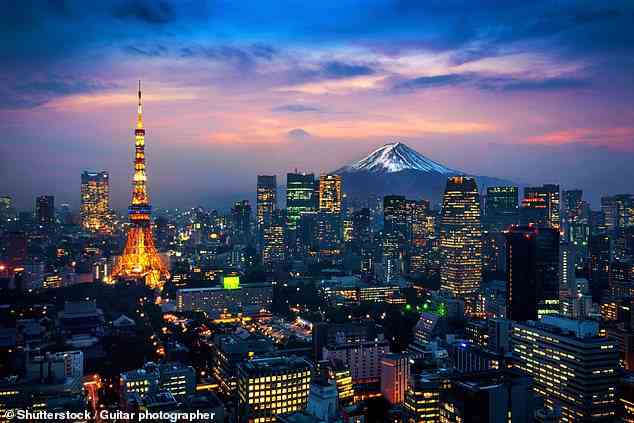 Länder wie Japan haben sich bemerkenswert verbessert und sind in der Weltrangliste vom 45. auf den dritten Platz vorgerückt.  Im Bild: Luftaufnahme des Stadtbildes von Tokio mit dem Berg Fuji