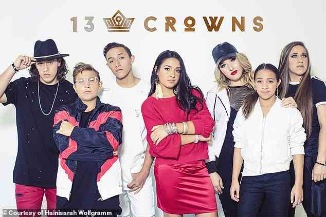 The seven oldest siblings - Eve, 26, Heinrich, 25, Isabella, 23, Tihane, 22, Abraham, 20, Maikeli, 19, and Nora May, 17 - make up the band 13 Crowns