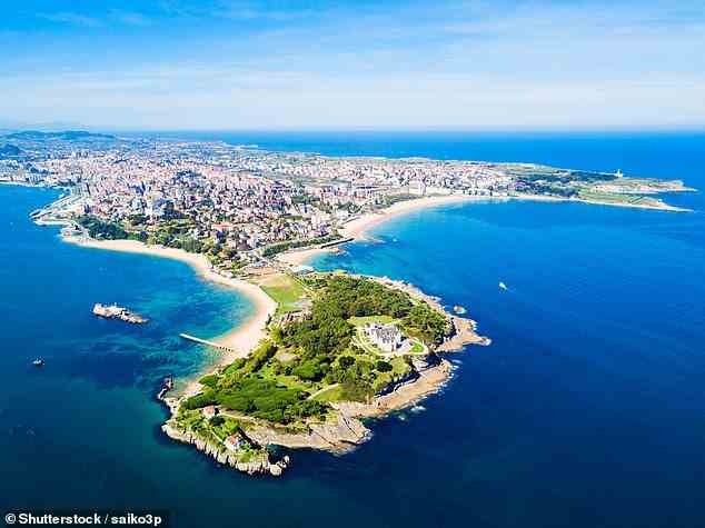 Above is Santander. From there Josh travelled by train to the southern coast of Spain