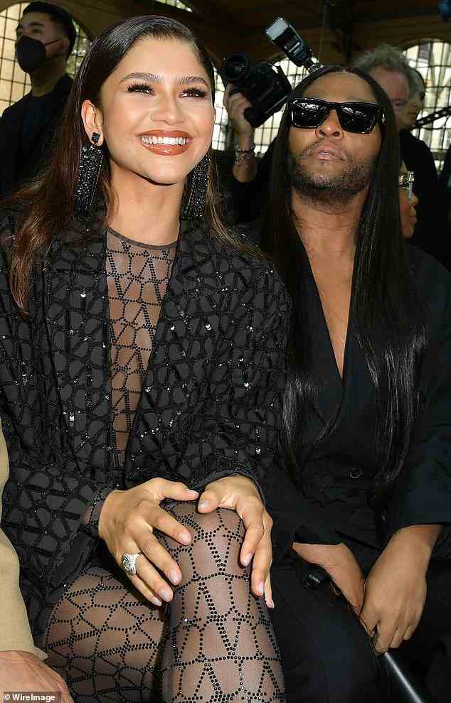 Law war ein Synonym für einen seiner berühmtesten Klienten, Zendaya.  Das Paar (abgebildet auf der Paris Fashion Week im Jahr 2022) wurde zusammen in der ersten Reihe sowie auf dem roten Teppich gesichtet