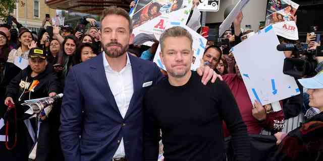 Ben Affleck und Matt Damon besuchen die "Luft" Weltpremiere während der SXSW Conference and Festivals 2023 im Paramount Theatre am 18. März 2023 in Austin, Texas.