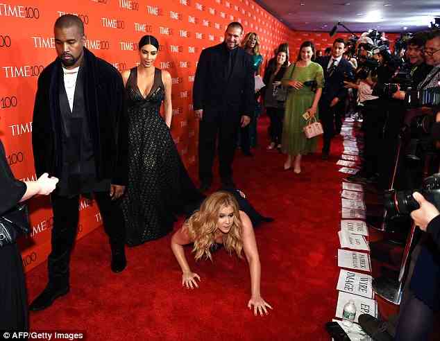 Red carpet roadkill: Amy Schumer revealed she purposefully on the Time's 100 red carpet back in 2015 after reporters started looking over her shoulder for someone more important
