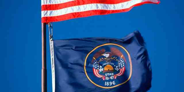 Die historische Staatsflagge von Utah.
