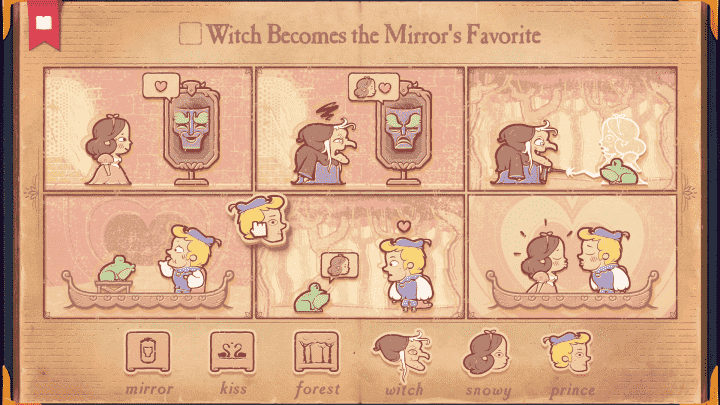 Ein ungelöstes Geschichtenerzähler-Rätsel zeigt eine Hexe, die versucht, der Liebling eines Spiegels zu werden.