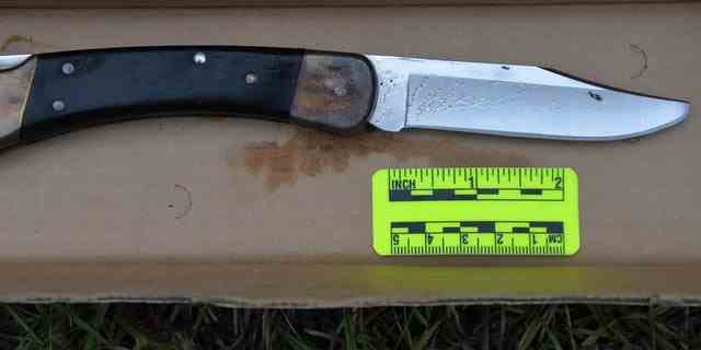 Das Messer, mit dem Aiden Fucci in Florida 114 Mal auf Tristyn Bailey eingestochen hat.