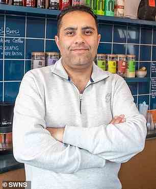 Ashkan Pedran (pictured), who owns coffee shop Trampoline on Charlton Place and can see the curve of the new road from his counter, said the construction work is currently driving customers away