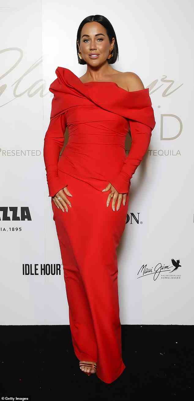 Sophie Cachia made a daring style statement in a fire engine red number that commanded attention