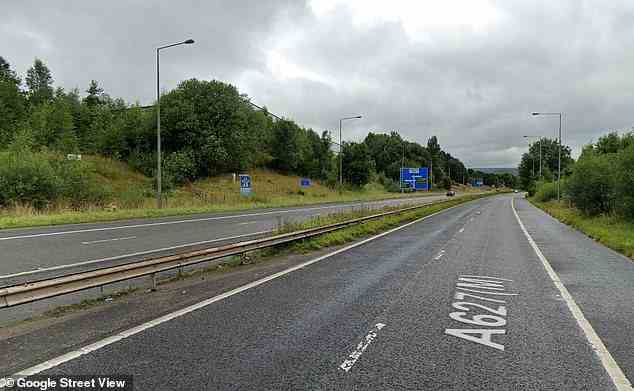 Der zweitlangsamste Straßenabschnitt ist ein 1500 m langer Abschnitt der A627(M) außerhalb von Rochdale (Dateifoto)