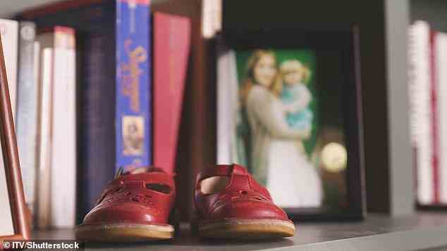 Heartbreaking: The couple still keep Maude's red shoes on the mantlepiece, 11 years after her death