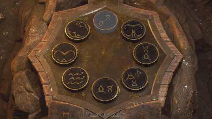 Eine Reihe von Symbolen in einem Kreis.
