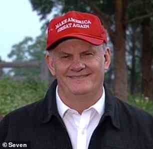 Mark Latham celebrated Trump's election victory in 2016 by wearing a MAGA hat on breakfast television (pictured)