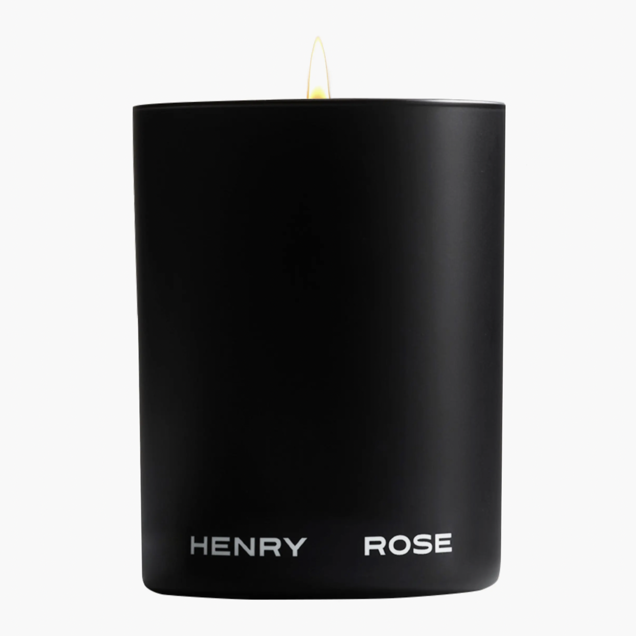 Henry Rose Windows Down Candle schwarze Kerze auf weißem Hintergrund
