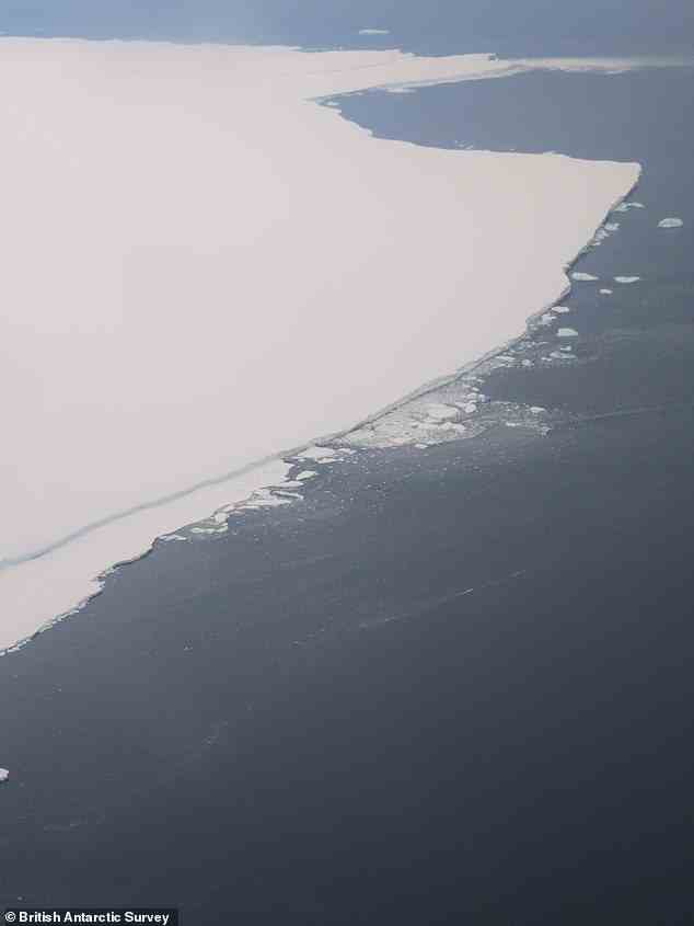 Enorm: Zwei der größten Eisberge der Welt – darunter einer von der Größe des Großraums London (im Bild) und ein noch größerer von der Größe Cornwalls – werden von britischen Wissenschaftlern überwacht