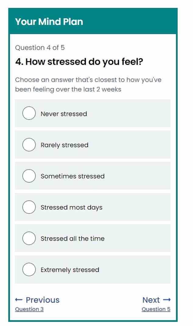 Sie werden nach Ihrer Stimmung, Ihrem Stress- und Angstniveau gefragt, wie gut Sie schlafen und worüber Sie sich derzeit Sorgen machen