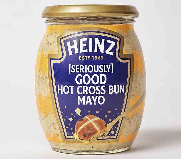 Heinz bringt dieses Jahr eine Hot Cross Bun Mayonnaise für Ihren Ostertisch auf den Markt.  Hergestellt aus gerösteten Hot Cross Buns und Heinz's traditioneller Mayonnaise