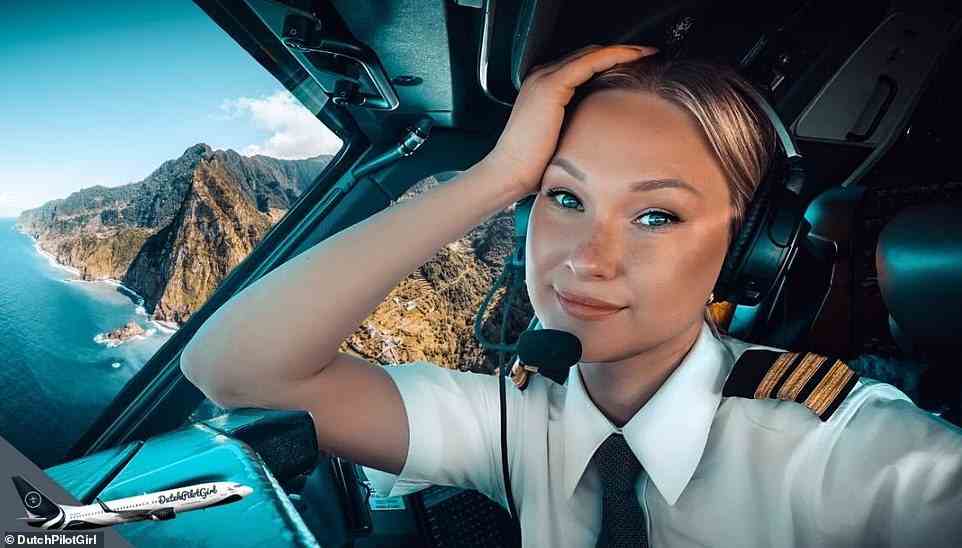 Michelle Gooris, 31, ist eine Boeing 737-Pilotin bei einer niederländischen Fluggesellschaft, die faszinierende, raffiniert produzierte Videos mit Cockpit-Ansichten postet