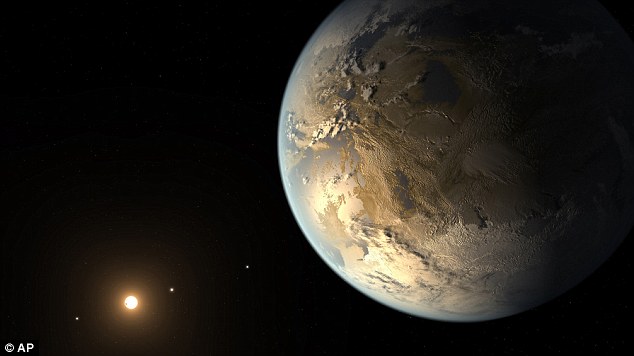 Unter den entdeckten Exoplaneten befindet sich Kepler-186f, hier eine künstlerische Darstellung.  Es ist der erste erdgroße Planet, der in der bewohnbaren Zone eines Sterns gefunden wurde, und könnte signalisieren, dass es in Keplers Daten Erde 2.0 gibt, die darauf warten, gefunden zu werden