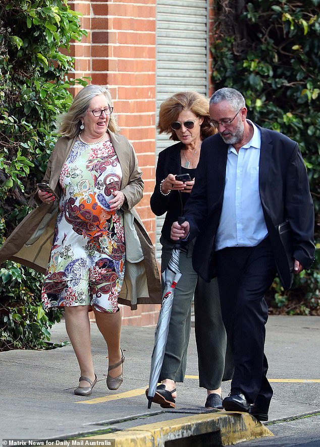 Victoria Buchan, director of communications and public relations at Channel Nine, (pictured left) was spotted joining mourners at the star-studded event