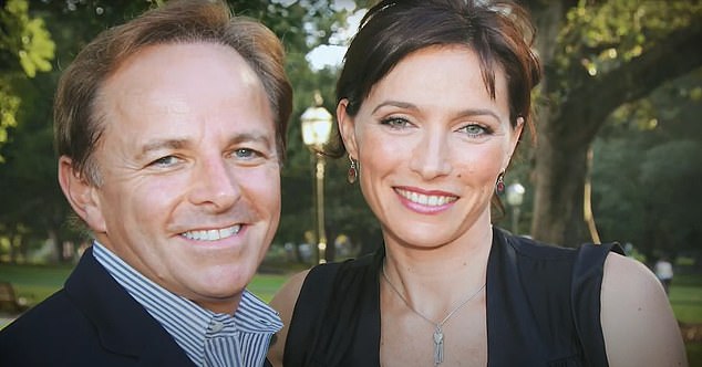 Walsh is pictured with Australian actress Claudia Karvan who starred in a TV show he commissioned called 'Love My Way' from 2004-2007